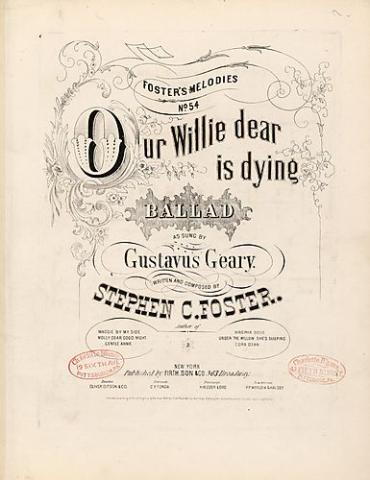 cover for "Our Willie Dear is Dying"