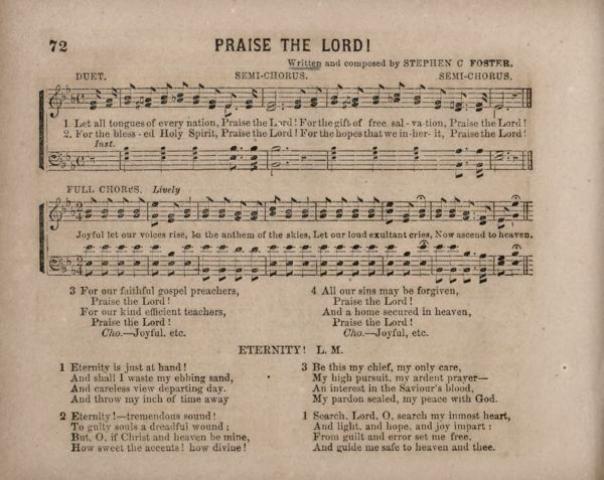 "Praise the Lord" score
