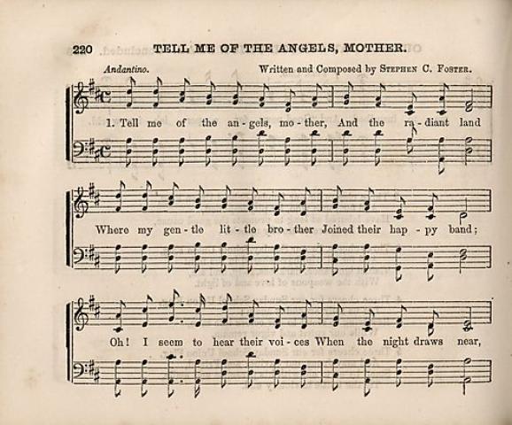 "Tell me of the angels mother" score