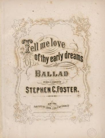 cover for "Tell Me of Thy Early Dreams"
