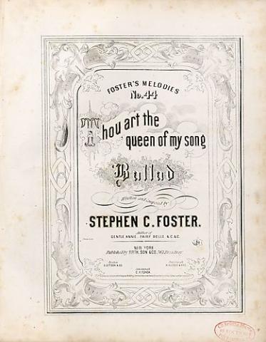 cover for "Thou art the queen of my song"