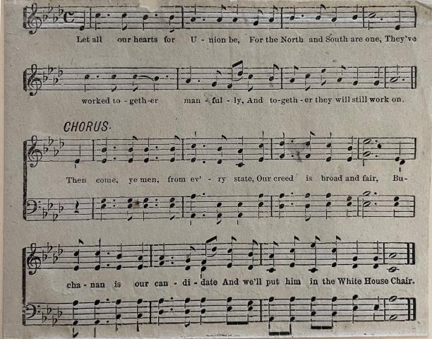 "White House Chair" music, published in the Pittsburgh Dispatch on September 20, 1885