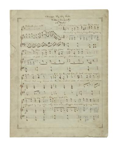 manuscript (p 1) of “Maggie by My Side”