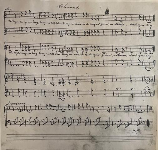 "Oh Boys Carry Me Long" manuscript p2
