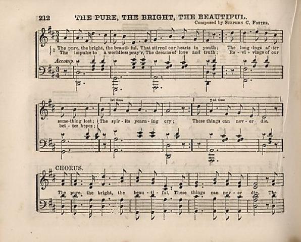 "The pure, the bright, the beautiful" score