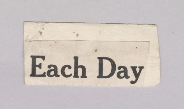 A fragment of the printed title bar for "To Do Some Good Each Day"